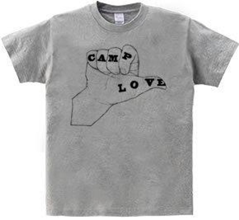 CAMP LOVE（T-shirt 5.6oz　gray） - 女装 T 恤 - 其他材质 灰色