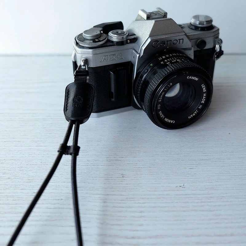 isni 相机手腕带典雅黑欧洲牛皮 手作りのカメラハンドストラップ - 相机 - 真皮 黑色