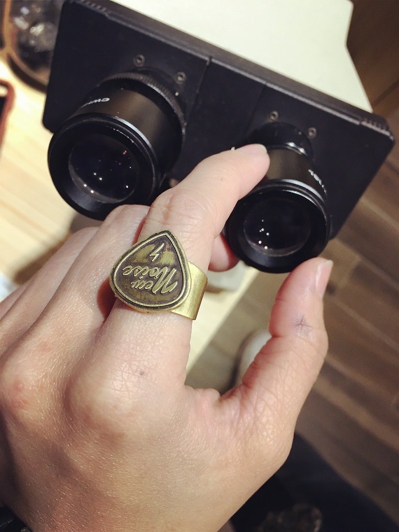 NEW NOISE 黄铜PICK戒指 - 戒指 - 其他金属 咖啡色