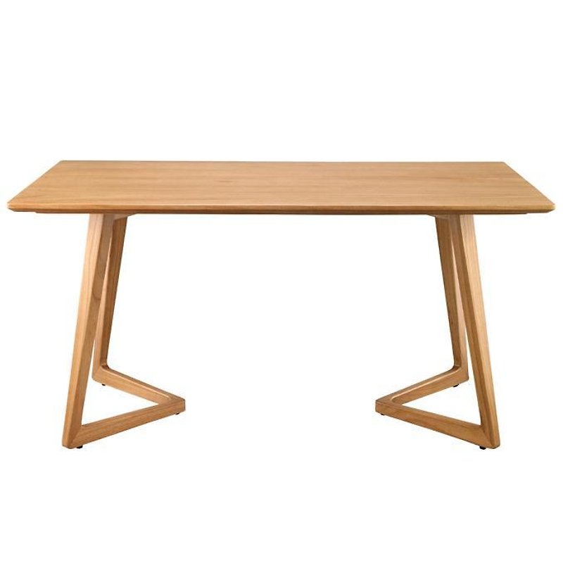 UWOOD双V脚长方形实木餐桌【DENMARK丹麦梣木】WRTA09R1 - 其他家具 - 木头 金色