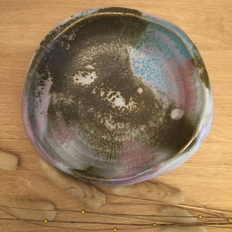 吴大山老师 手拉柸陶盘 (粉红) - 花瓶/陶器 - 其他材质 多色