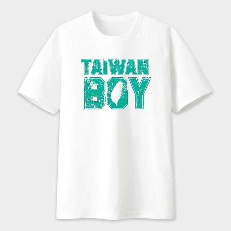 KUSO 趣味 文字 美国棉T  TaiwanBoy 情侣 亲子 大尺码 T恤 PS109 - 男装上衣/T 恤 - 棉．麻 白色