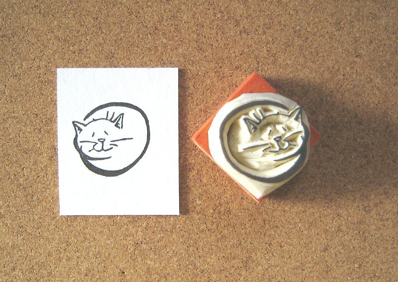 禅猫 - 卡片/明信片 - 木头 