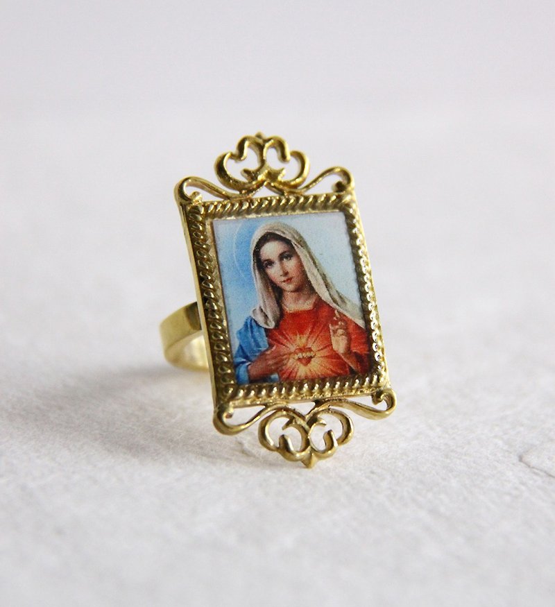 圣母玛利亚戒指 - 戒指 - 其他金属 金色