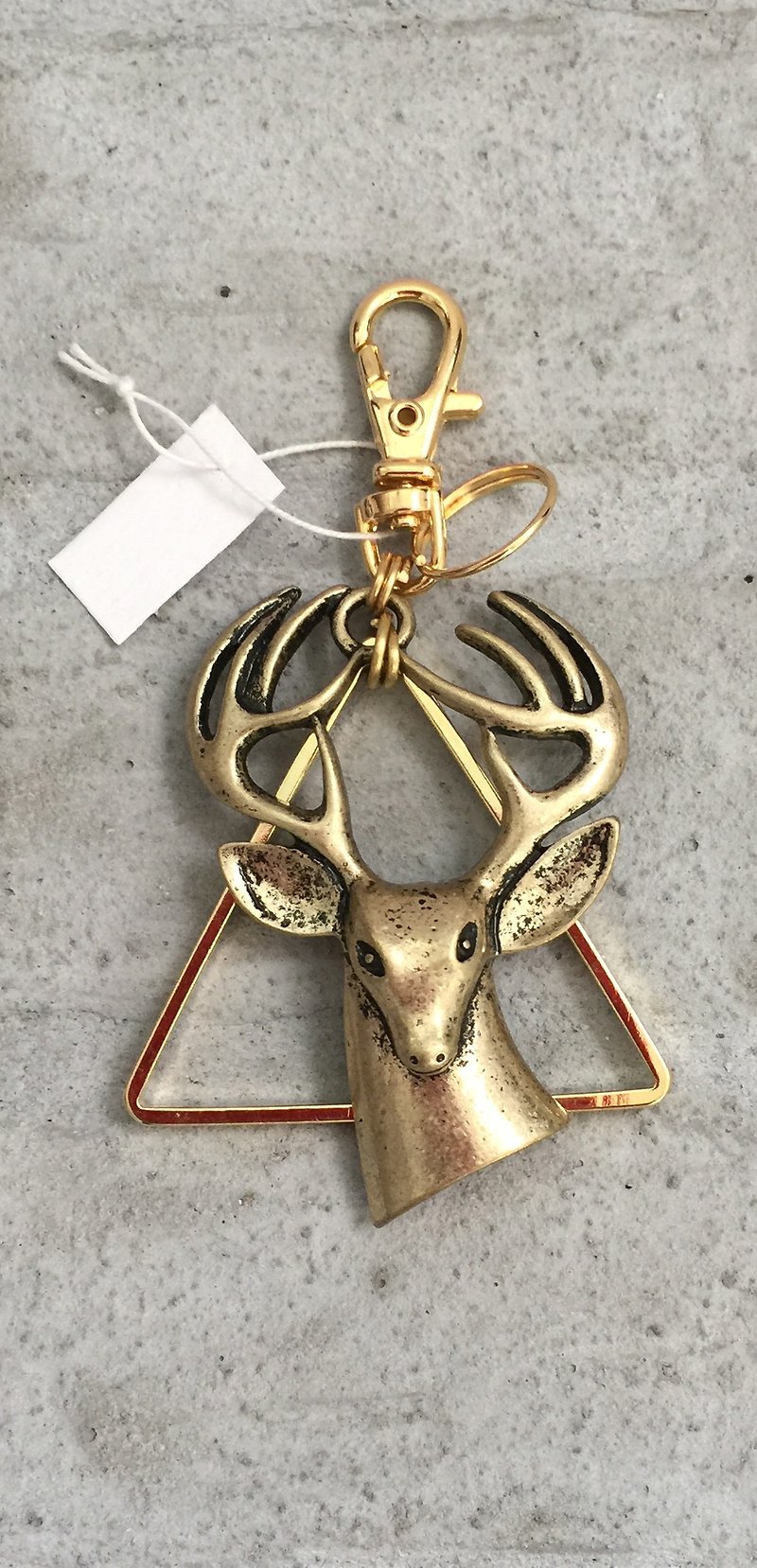 小心麋鹿（装饰链） - 钥匙链/钥匙包 - 其他金属 咖啡色