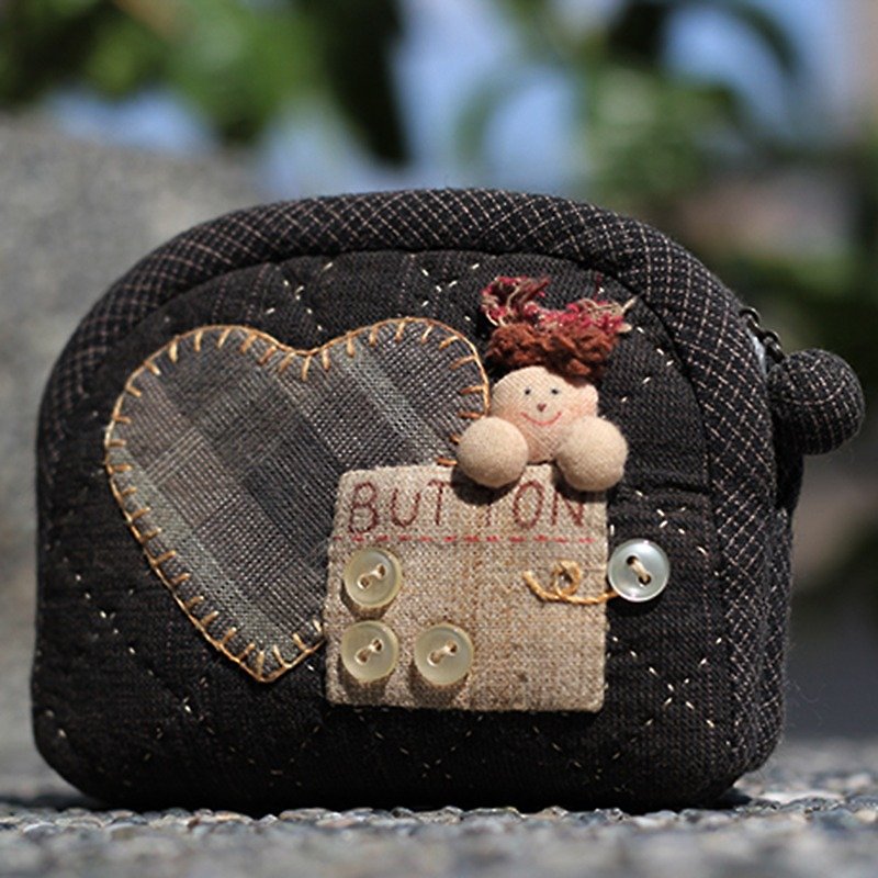 经典乡村娃娃零钱包 - 手作材料包 - 其他 - 其他材质 黑色