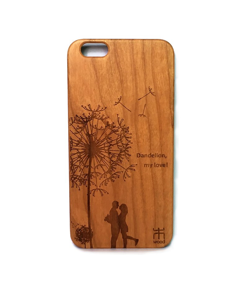 【客製】iPhone木質手機殼 iPhone14系列手機殼 免費客制 蒲公英 - 手机壳/手机套 - 木头 