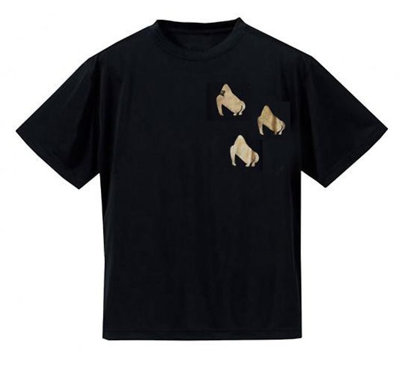 ゴリラのゴッさんTシャツ（メンズ／US-L／ブラック） - 男装上衣/T 恤 - 其他材质 黑色
