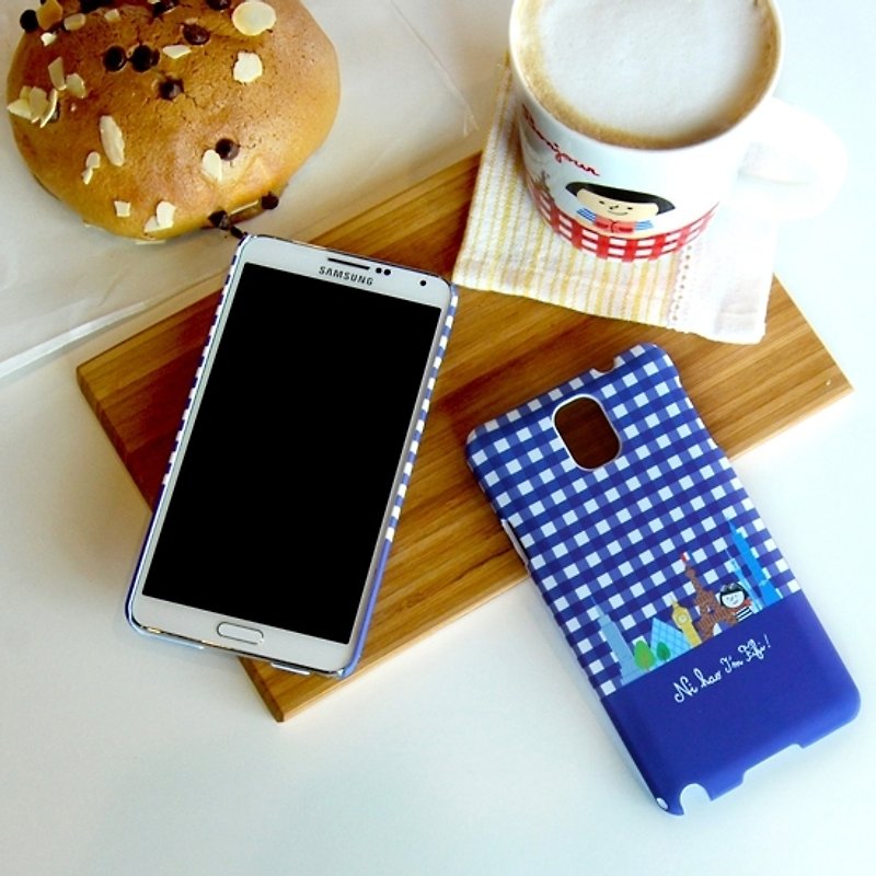 FiFi城市旅行系列 Samsung Note3 保护壳 (蓝色桌布款) - 手机壳/手机套 - 塑料 蓝色