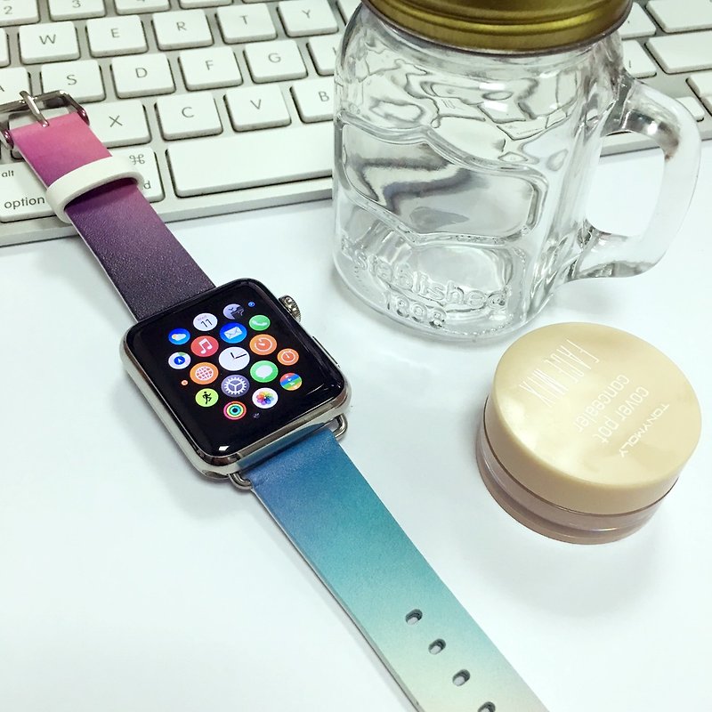 Apple Watch Series 1 , Series 2, Series 3 - Apple Watch 真皮手表带，适用于Apple Watch 及 Apple Watch Sport - Freshion 香港原创设计师品牌 - 极光设计 - 表带 - 真皮 