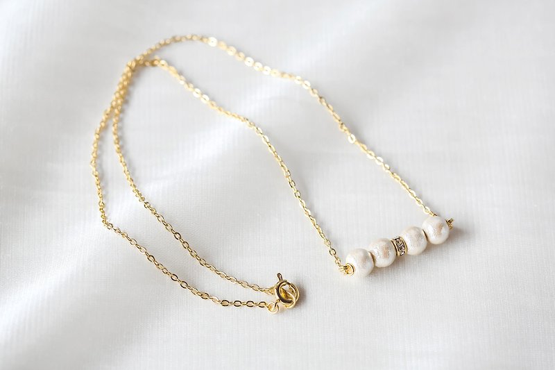 棉珍珠项链【Regent棉珍珠设计款项链】 - 项链 - 其他金属 白色