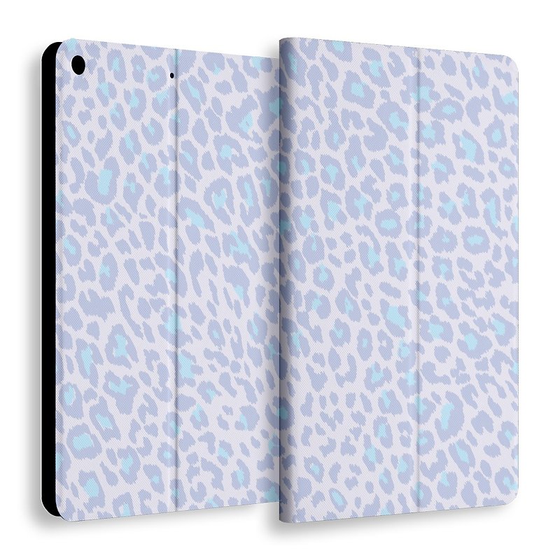 iPad mini 多角度翻盖皮套 - 紫色豹纹 - 平板/电脑保护壳 - 人造皮革 蓝色
