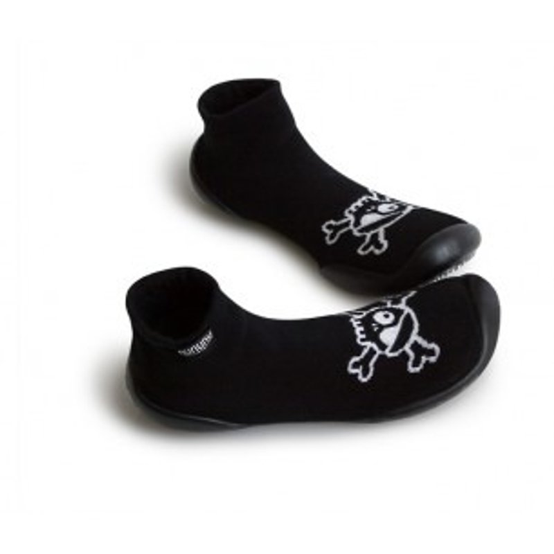 2015 NUNUNU+collegien 黑色骷髅头袜鞋(小孩款) - 童装鞋 - 其他材质 黑色