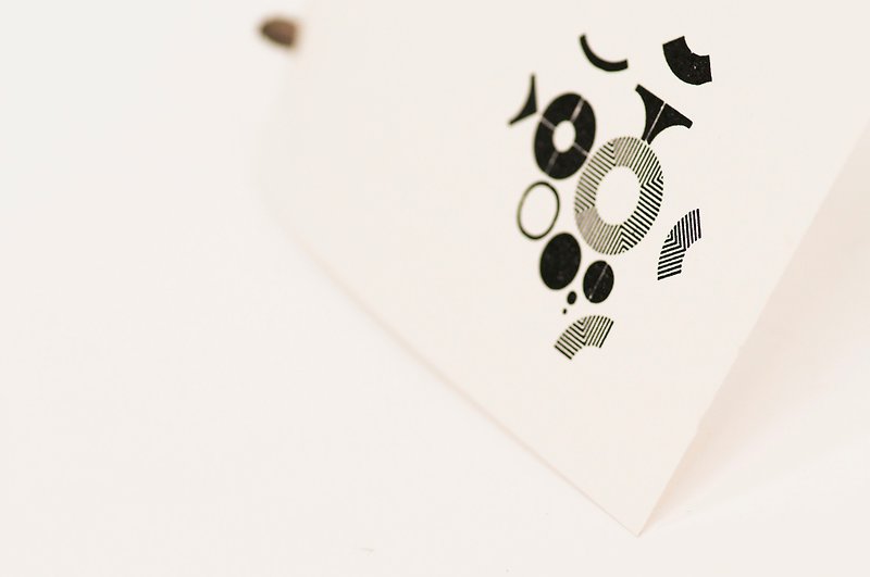 铅字手工印刷-铅字的圆舞曲 - 卡片/明信片 - 纸 黑色