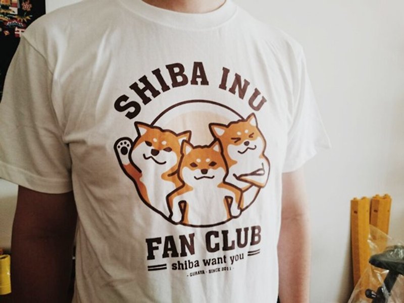 仓屋 shiba inu club T恤 白色 - 中性连帽卫衣/T 恤 - 棉．麻 白色