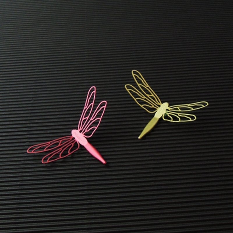 Desk+1 │芒蜻蜓磁吸组(2只装)-B - 贴纸 - 其他金属 多色