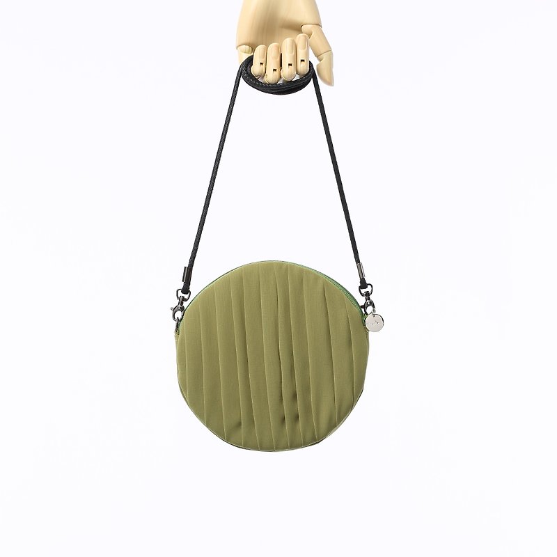 南庭系列包/小圆包(墨绿色)。肩背包。斜背包。手拿包(三用) - 手拿包 - 其他材质 绿色