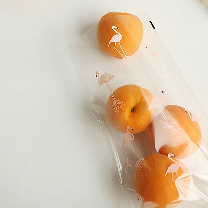 Dailylike-交换礼物包装-透明礼物袋组M-红鹤,E2D21704 - 包装材料 - 塑料 粉红色