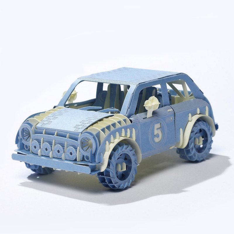 Papero纸风景 DIY迷你模型-拉力赛车(蓝)/Mini Rally Car(Blue) - 木工/竹艺/纸艺 - 其他材质 蓝色