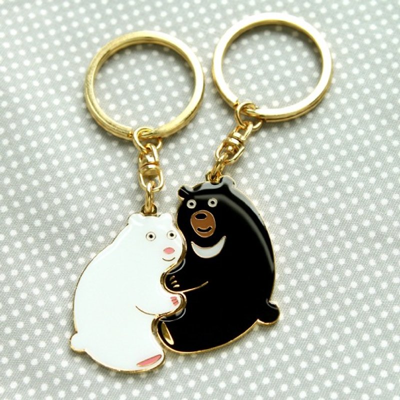Perfect Together 钥匙圈-北极熊与台湾黑熊 - 钥匙链/钥匙包 - 其他金属 多色