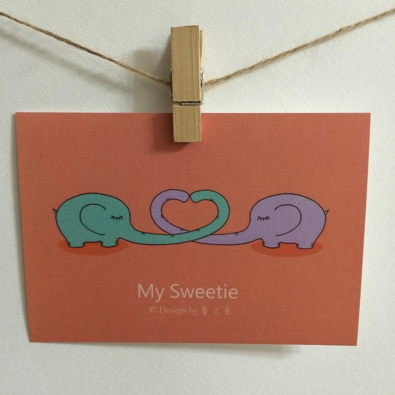 《艺之鱼》My Sweetie 卡片 明信片 --C0135 - 卡片/明信片 - 纸 粉红色