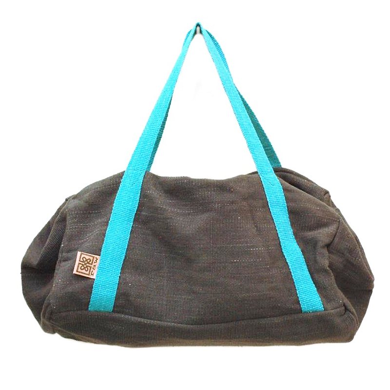 纯棉手织包-great bags for light travel-深灰 - 侧背包/斜挎包 - 棉．麻 灰色