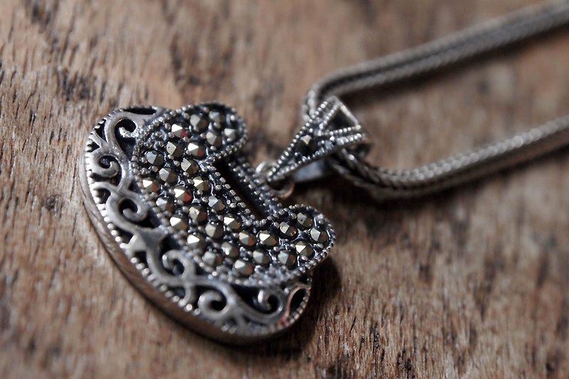 ‘壹豆号’锁链，水晶石，银器，jewelly，颈链， - 颈链 - 宝石 