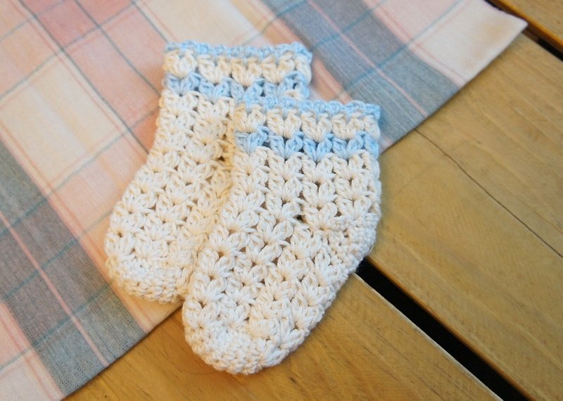 有机棉线编织baby软绵绵小袜子(采用日本有机棉线编织)/弥月礼~ - 其他 - 其他材质 多色