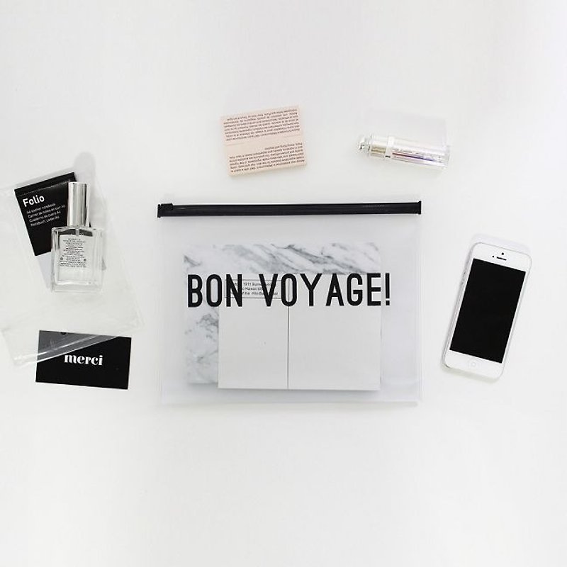 Dessin x Dear Maison-雾面旅行收纳夹链包-Bone Voyage,DMS50318 - 化妆包/杂物包 - 塑料 多色