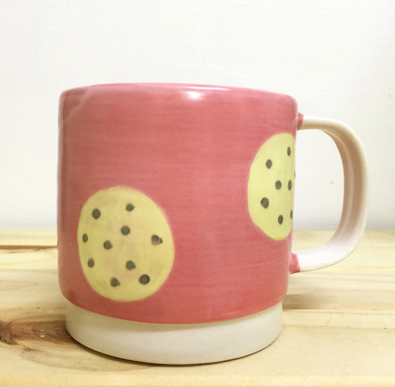 圆点点 手工陶 杯-粉红 - 咖啡杯/马克杯 - 其他材质 红色