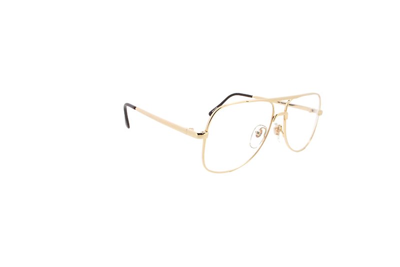 可加购平光/度数镜片 Saxon HO-220 GP/L 90年代香港制古董眼镜 - 眼镜/眼镜框 - 其他金属 金色