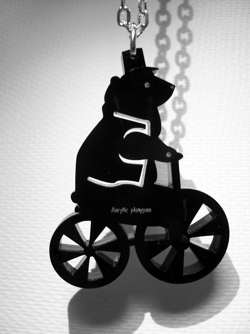 力克鸭☉单车熊(马戏团系列)☉项链/钥匙圈 - 项链 - 压克力 多色