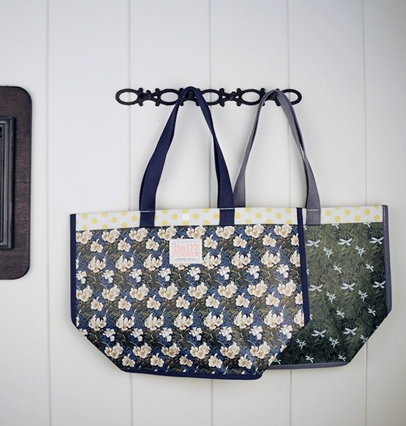 TAIWAN DNA环保购物袋-玉山杜鹃船型款 - 侧背包/斜挎包 - 塑料 蓝色