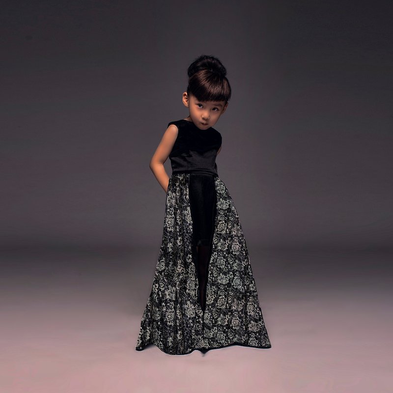 Sequin and Flare Dress / FW2015 - 童装礼服/连衣裙 - 其他材质 黑色