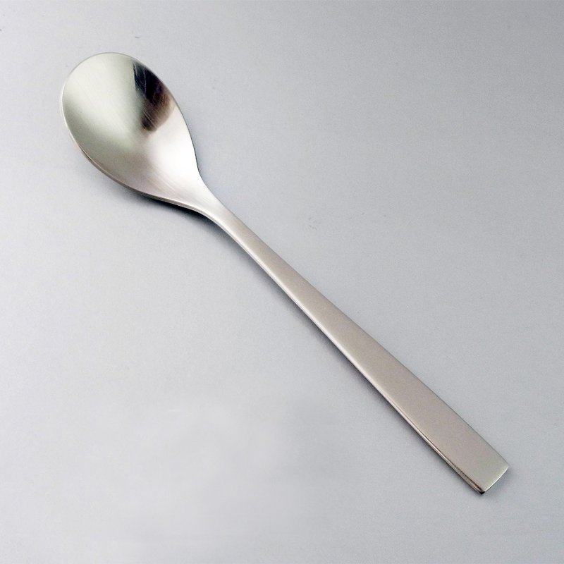 【日本Shinko】日本制 设计师系列 素直-小茶匙 - 餐刀/叉/匙组合 - 不锈钢 银色