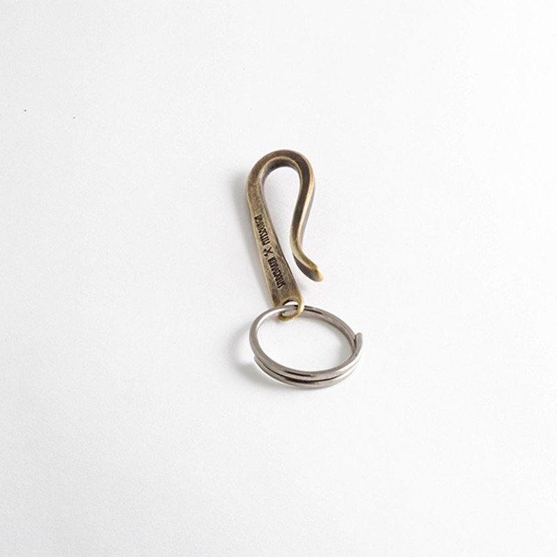 美国匹兹堡职人品牌 Studebaker Metal - 纯手工锻造黄铜钥匙圈 - 钥匙链/钥匙包 - 其他金属 黄色