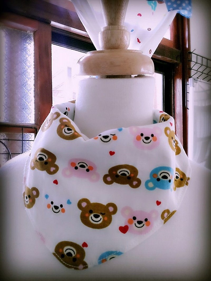小熊三角领巾/口水巾 - 围嘴/口水巾 - 其他材质 