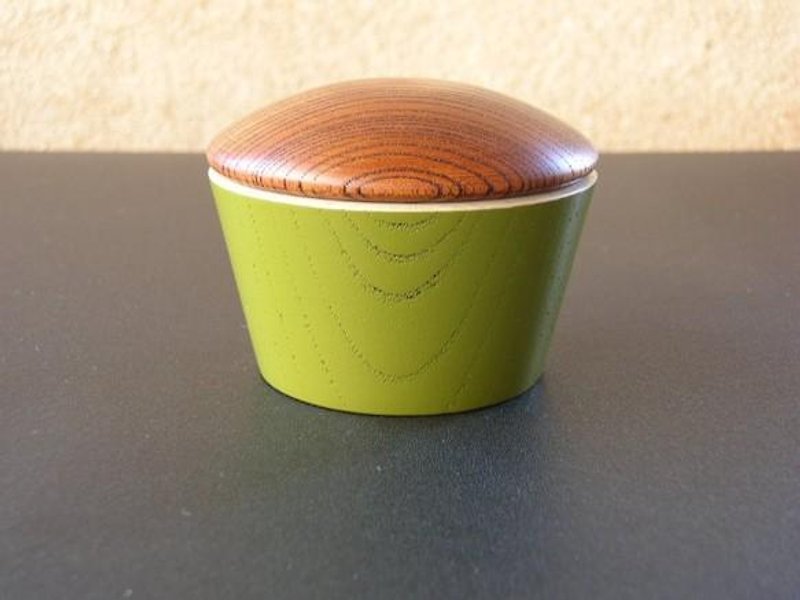 小さな蓋物 ライムグリーン - 碗 - 木头 绿色