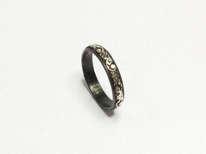 优铎希亚之一・纯银复古戒指(古董银) | Eudoxia - 戒指 - 其他金属 黑色