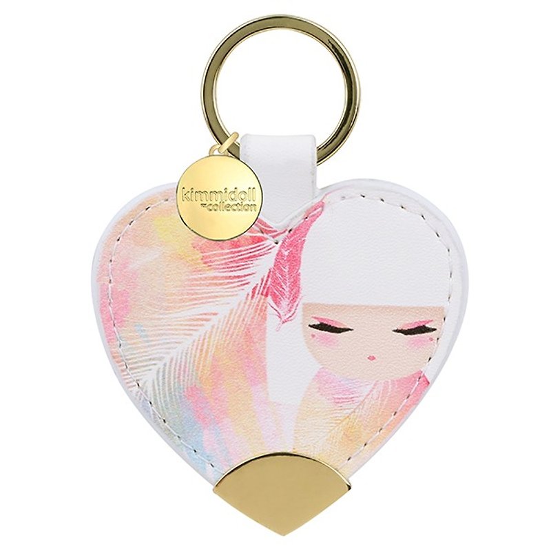 皮革钥匙圈-Mizuyo 魅力活现【Kimmidoll 和福娃娃】 - 钥匙链/钥匙包 - 其他材质 粉红色