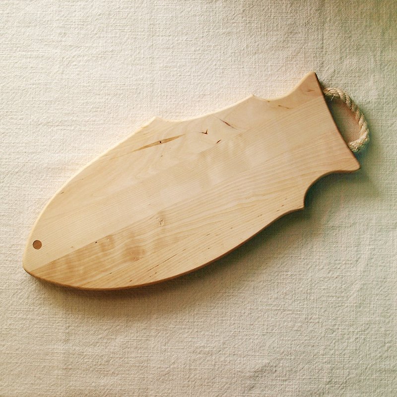 芬兰 VJ Wooden 手工 木制 大鱼形砧板 - 厨房用具 - 木头 咖啡色