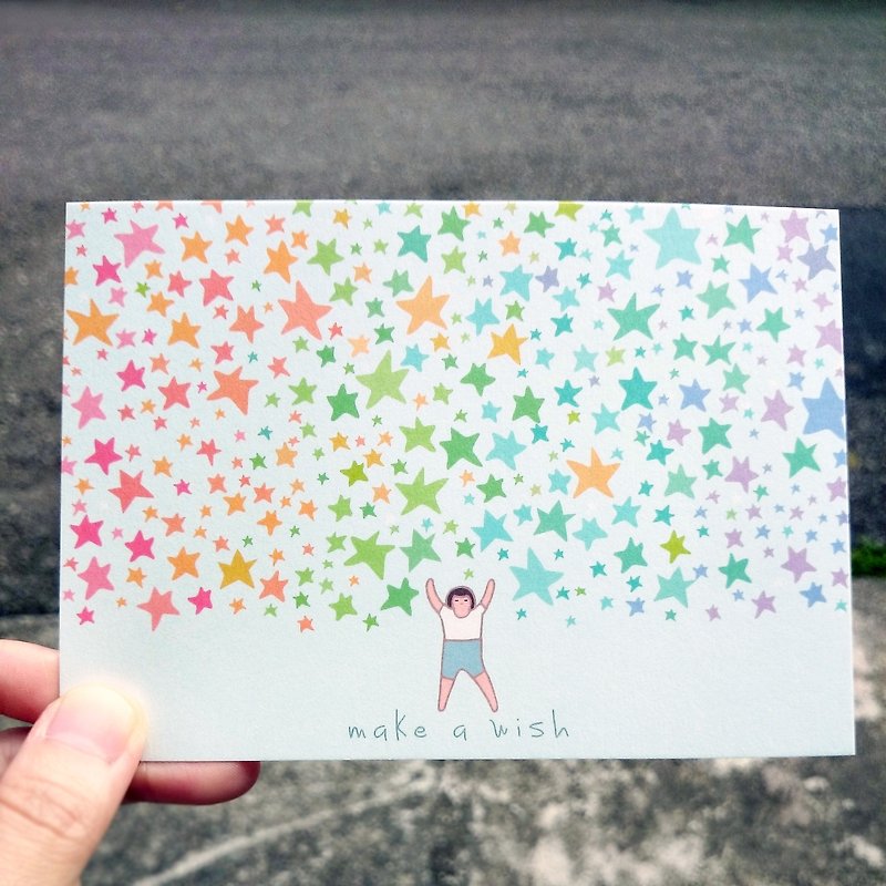 明信片-Make a Wish-彩 - 卡片/明信片 - 纸 多色