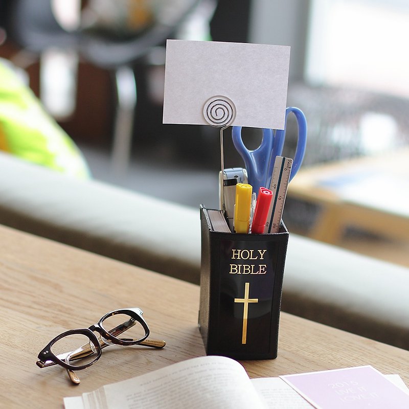现货 圣经造型笔筒 创意笔筒 办公必备 文具收纳 - 笔筒/笔座 - 塑料 黑色