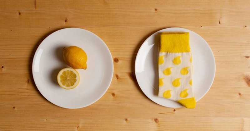 女孩寓所 :: 韩国袜子品牌DeliSocks - Vegetable系列:维他命柠檬 - 袜子 - 其他材质 黄色