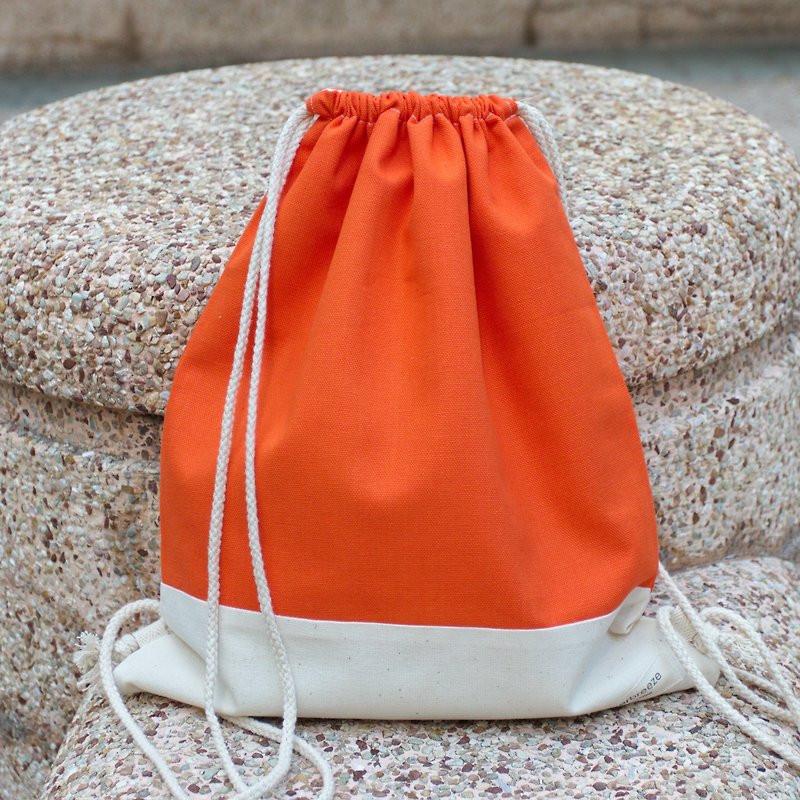 Silverbreeze~束口后背包~彩虹系列(橙色) (B50) - 束口袋双肩包 - 其他材质 橘色