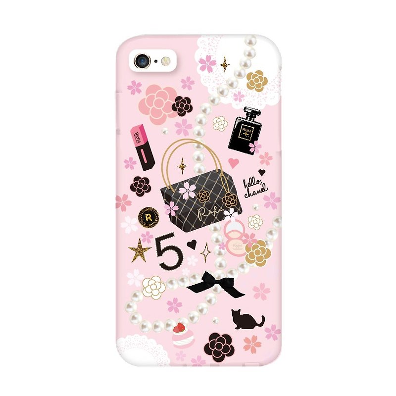 经典小香樱花珍珠手机壳 - 手机壳/手机套 - 其他材质 粉红色