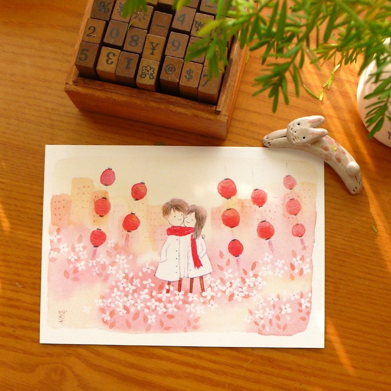 红色冬天 明信片 - 卡片/明信片 - 纸 红色