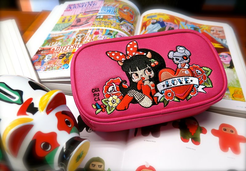 Charuca Travel Bag 万用包 / 性感小女孩(Pink) - 化妆包/杂物包 - 人造皮革 蓝色