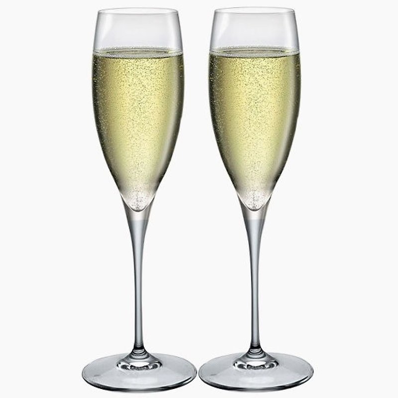 (一对价)250cc【MSA无铅水晶香槟首选】意大利 Bormioli Rocco系列水晶品酒师CHAMPAGNE玻璃雕刻 结婚礼物 - 其他 - 玻璃 黄色