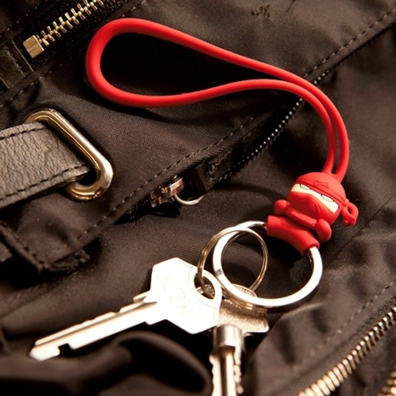 Ninja Key Strap 忍者钥匙圈吊绳-红 - 钥匙链/钥匙包 - 硅胶 红色